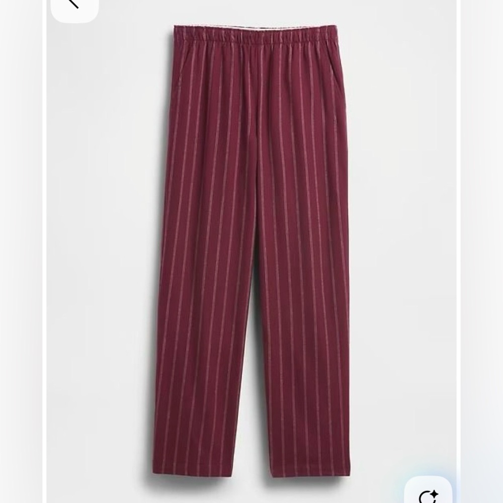 Gap Burgundy Striped Flannel PJ Pants